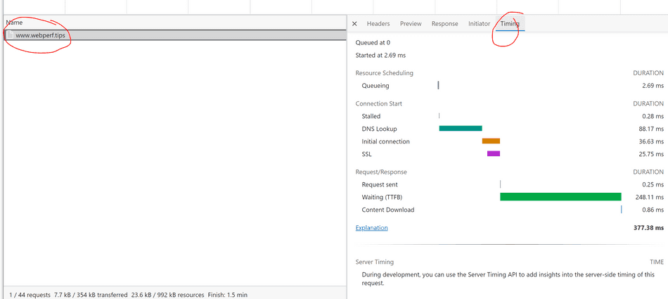 A waterfall diagram produced by the Chromium Network Pane A waterfall diagram produced by the Chromium Network Pane
